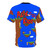 Retro-styled t-shirt featuring the iconic Alex Kidd character from the classic "Miracle World" game - Back