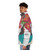 Rose tinted glasses puffer jacket with floral watercolor portrait - men side left