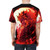 Flaming anime-inspired graphic design t-shirt - men back