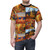T-shirt featuring an autumn landscape collage inspired by the artwork of Canadian painter Tom Thomson - men front