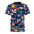 T-shirt featuring a unique pattern of all 50 US state flags