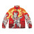 Amaterasu puffer jacket featuring the Japanese sun deity design