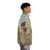 Surreal summer dreaming puffer jacket with vintage collage designs - men side right