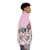Colorful summer rio rainbow puffer jacket featuring the character Rio Allred - men side right