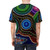 Vibrant t-shirt featuring a playful platypus design inspired by traditional Aboriginal art - men back