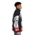 A playful puffer jacket featuring anime-inspired "sugoi" graphic - men side right