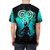 Artistic illustration of air bender motifs on a t-shirt - men back