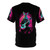 A synthwave-inspired t-shirt featuring a retro bunny playing an electric guitar - Back