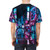 Stylish t-shirt featuring a vibrant cyberpunk-inspired cityscape of Tokyo at night, with neon lights and a moody, futuristic atmosphere. - men back