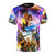 Heroic fantasy art t-shirt with Final Fantasy-inspired design featuring Yuna, Tidus, Auron, and Lulu