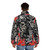 Hellsing Alucard anime puffer jacket with red and black design - men back