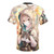 Anime girl wearing a hood graphic design on a t-shirt - Back