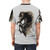 Black horse rearing stallion design on a t-shirt - men back