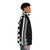 Stylish black and white puffer jacket with ska-inspired design - men side right