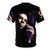 Vibrant purple t-shirt design featuring Sylvester, a legendary drag queen known for his flamboyant disco music. - Back