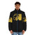 Studio 54 inspired gold puffer jacket with retro disco vibes - men front