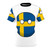 Patriotic Swedish Countryball design printed on a high-quality t-shirt