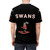 Unique swan-themed AOP t-shirt for alternative music enthusiasts - men back