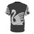 Artistic swan t-shirt design featuring a majestic white or black swan in flight, representing legendary animals and the beauty of nature. - Back