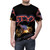 Artistic all-over print t-shirt featuring a vintage Styx band design for a retro, Halloween-themed look. - men front