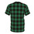 Fife-Inspired Tartan Print T-Shirt with Green, Scottish Plaid Pattern - Back