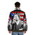 Hector Lavoe inspired salsa puffer jacket, featuring vibrant Latin music graphics - men back
