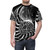 Fibonacci pattern on a nautilus shell, black and white design - men front
