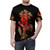Colorful neon flower abstract art design on a t-shirt - men front