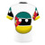 Vibrant Mozambique Countryball Design on a Soft, High-Quality T-shirt - Back