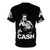 A black and white AOP t-shirt design featuring a vintage-style illustration of Johnny Cash's face. - Back