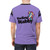 Stabby unicorn illustration on a retro-style all-over print t-shirt - men back