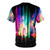 Neon urban t-shirt featuring a colorful, futuristic cityscape design - Back