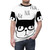 A stylish t-shirt featuring a superhero cartoon cat design - men front