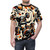 Stylish abstract graphic t-shirt featuring a drummer playing percussion - men front