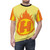 Superhero letter t-shirt with a fiery insignia design - men front