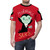 A t-shirt featuring a gothic vampire design with the text "Mornings Suck" - men front