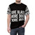 Customizable AOP T-shirt featuring a message of Black, Irish, and dog pride - men front