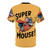Graphic t-shirt featuring a super mouse with a heroic pose - Back