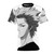 Tokuchi Toua inspired black and white t-shirt featuring characters from the popular one outs baseball anime series