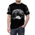 Graphic t-shirt featuring a vintage-inspired moon and stars design with a retro music theme - men front