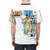 Galaxy print t-shirt featuring a moon safari design - men back