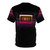 Retro 80s-inspired t-shirt with a vibrant sunset gradient design and a cassette tape graphic - Back