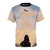 Stylized t-shirt design featuring characters from the popular post-apocalyptic sci-fi TV series "The 100"