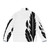 Hawkmoon Black and White Feathers Puffer Jacket for Destiny and Destiny 2 Players - Back