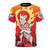 Illustration of the Japanese sun deity Amaterasu on a high-quality all-over print t-shirt