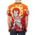 Illustration of the Japanese sun deity Amaterasu on a high-quality all-over print t-shirt - men back