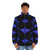 Puffer jacket with Hawaiian wildlife design including sea turtles, sharks, and tropical fish - men front