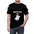 Black and white monster lover t-shirt with a bold graphic design - men front