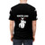 Black and white monster lover t-shirt with a bold graphic design - men back