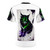 Illustration of a fantastical, mysterious cat-like creature on a t-shirt - Back